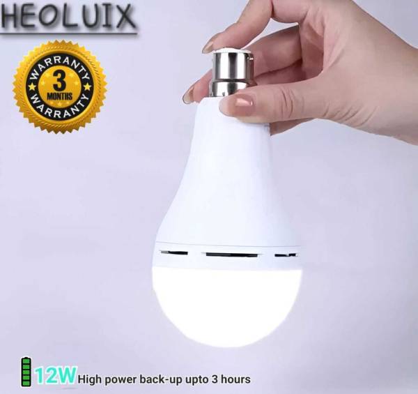 heoluix Emergency rechargeable inverter bulb 12 watt battery backup 4 hrs Bulb Emergency Light