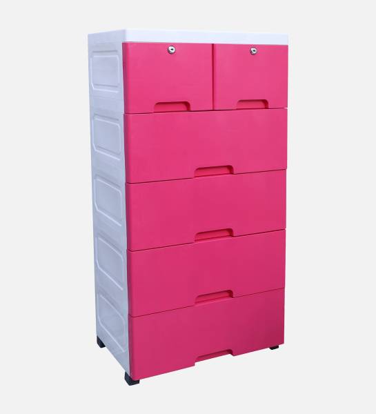 The Tickle Toe T3-CD0612SP Plastic Free Standing Chest of Drawers