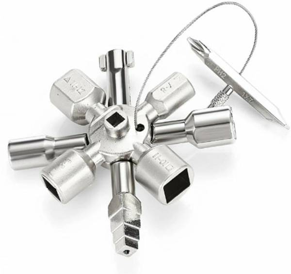 AS TOOL CENTER 10-in-1 Triangle Key Wrench Multifunction Electric Control Box Triangle Key Combination Lock