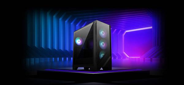 MSI MAG FORGE 320R Airflow Full Tower Cabinet with USB 2.0 and USB 3.0 Ports Compatible with Gaming Console