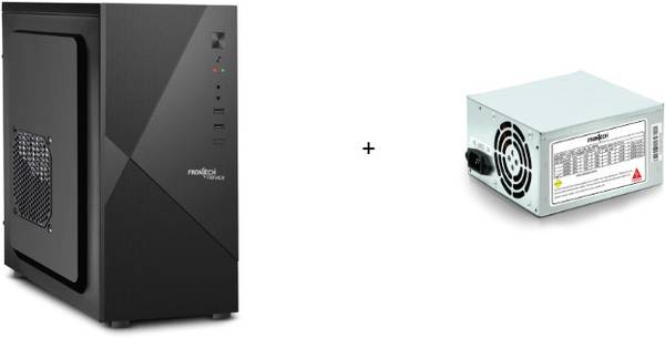Frontech Trivex with smps Mid Tower With SMPS Cabinet with USB 2.0 and USB 3.0 Ports Compatible with Computer