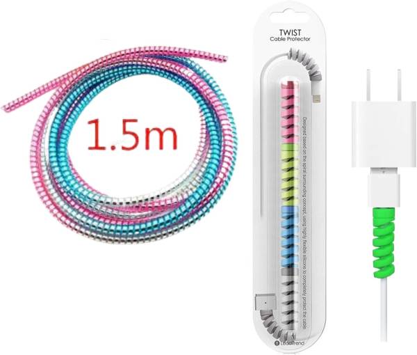 DECRONICS 1.5 Meter Wire Cable Protectors Combo & 4PC Twist Cable Protectors Combo (TCP48) Cable Protector