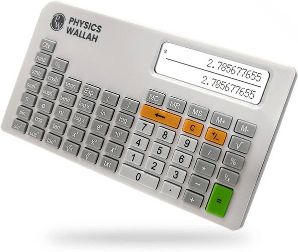 PW Physics Wallah Scientific Calculator | Dot-Matrix LCD Screen | White Financial Calculator