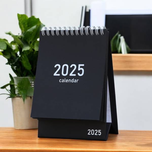 INNAXA 2025 Desk Calendar Mini Monthly Calendar Standing Flip Calendar for Home Office 2025 Table Calendar