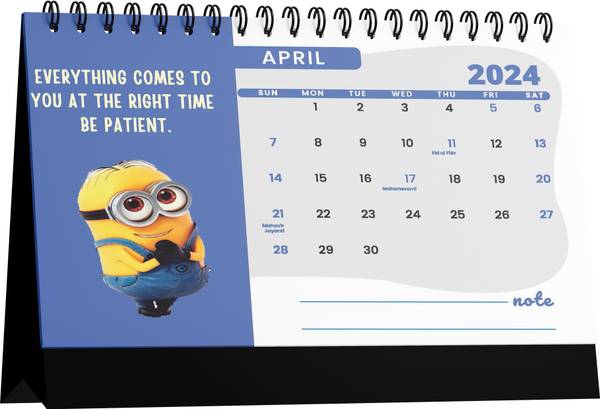 AccuPrints Minions Desk 2024 Table Calendar - Price History