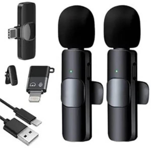 Snuthao K9 DUAL WIRELESS MICROPHONE FOR CONFRENEC,INTERVIEWS & VLOGGING Camera Microphone