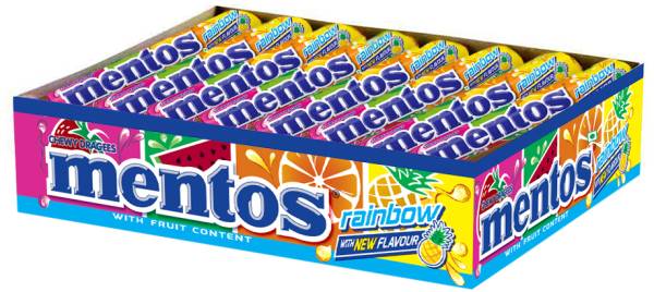 Mentos Rainbow Chewy Toffee Mixed Fruit Toffee