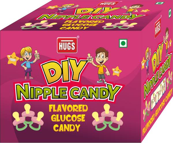 Hugs DIY Nipple Candy - Fruit Flavoured Glucose Candy Mixed Fruit Candy Toys