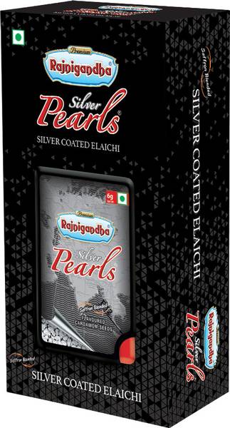 Rajnigandha Silver Pearls Silver Coated Elaichi | Breath Freshening Mint | Travel Pack | Mouth Freshener
