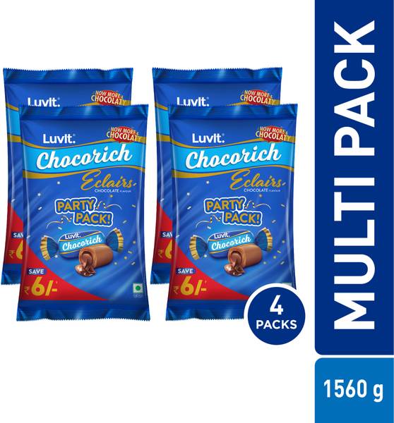 LuvIt Chocorich Classic Eclairs Chocolate | Birthday Party Pack | Chocolate Toffee