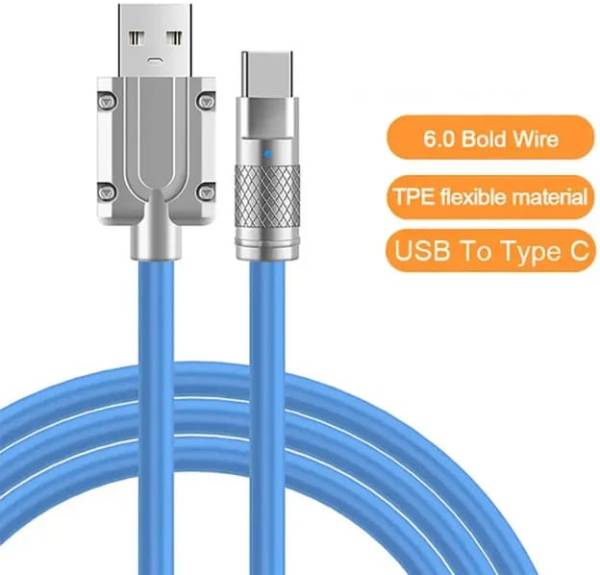 UniBoss Type C 6 A 1 m Copper USB Type C Cable 6 A 1 m Copper USB Metallic Type C Cable