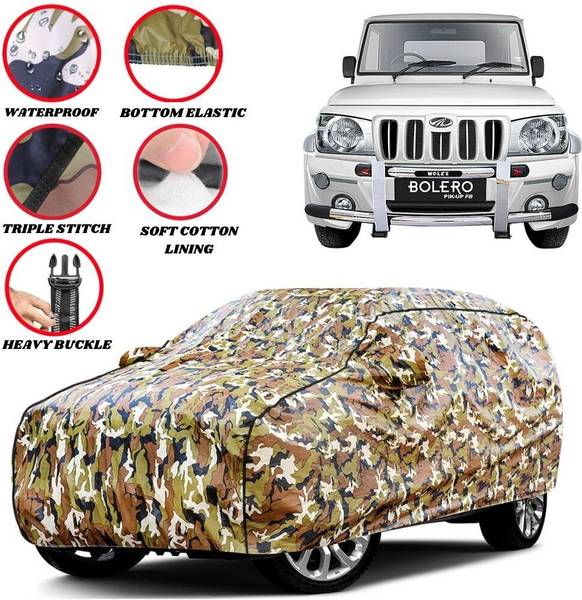 Grizzly Car Cover For Mahindra Bolero, Bolero 2.5 Diesel, Bolero Camper 2WD PS BS3, Bolero EX AC (With Mirror Pockets)