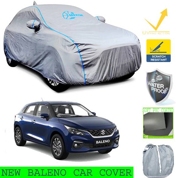 GARREGE Car Cover For Maruti Baleno, Baleno Delta Diesel, Baleno 1.3 Alpha, Baleno 1.3 Sigma (With Mirror Pockets)