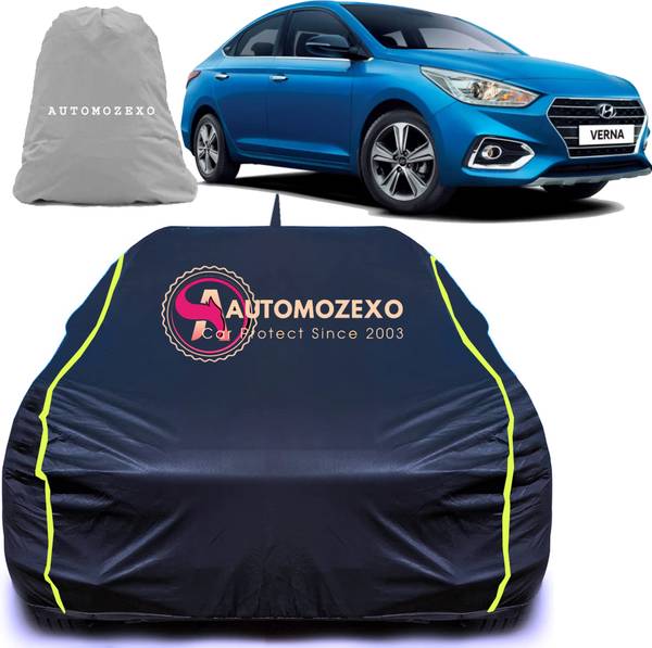 AUTOMOZEXO Car Cover For Hyundai Verna, Verna VTVT 1.6 SX Petrol, Verna VTVT 1.6 AT EX, Verna Fluidic DTHR (With Mirror Pockets)