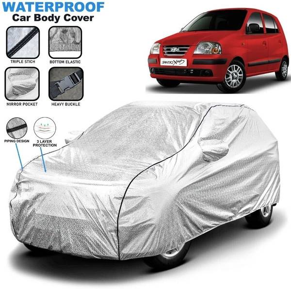 Grizzly Car Cover For Hyundai Santro Xing, Santro Xing 1.1L, Santro Xing GL, Santro Xing XP, Santro Xing XO (With Mirror Pockets)