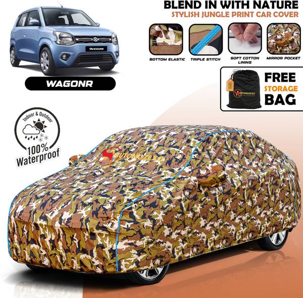 AUTOMOZEXO Car Cover For Maruti WagonR (With Mirror Pockets)