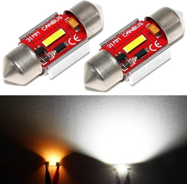 Campark 31mm White LED Bulbs, 600 Lumens Extremely Bright Error Free CANBUS Car Fancy Lights