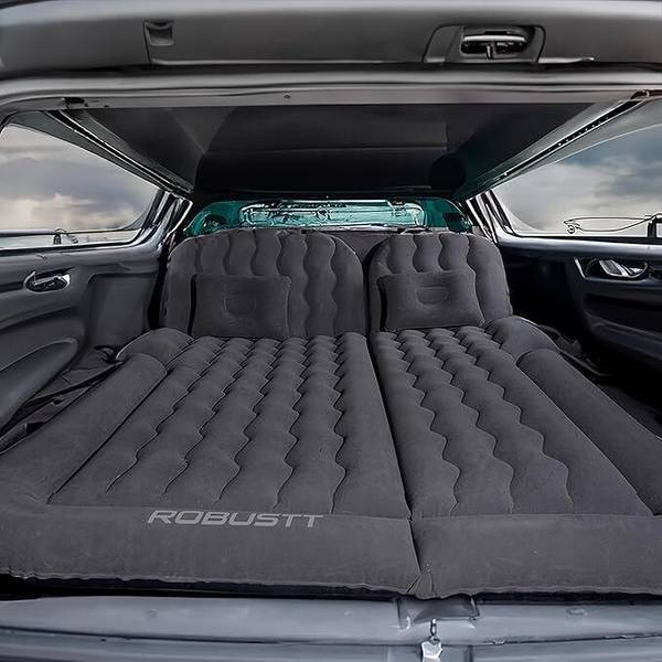 Spotview 2 Air Pillow & Air Pump | Car Sleeping Bed for Kids Black (Pack of 1) Car Inflatable Bed