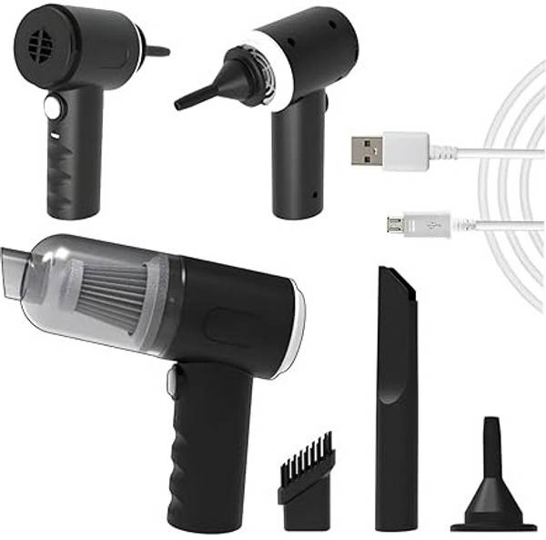 KRISHNA 3 in 1 Mopping Vacuum with blower Mini Dusts Buster with USB Portable vacuum cleaner Dry and Wet, Wireless Vacuum Cleaner for Home Pet & Offic...