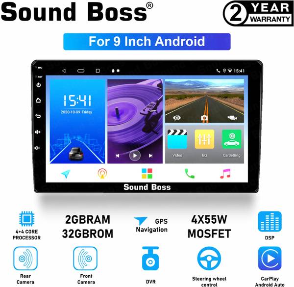Sound Boss Androidify 3rd Generation Adv+ 9 Inch Android (2GB/32GB). Car Stereo