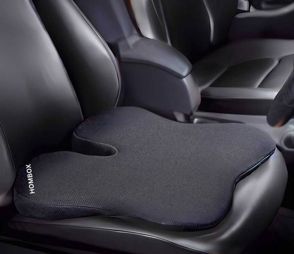 HOMBOX Black Memory Foam Car Pillow Cushion for Universal For Car