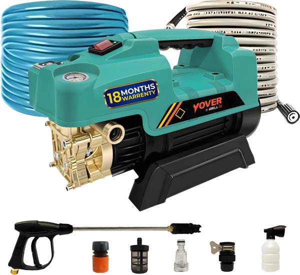 iBELL Yover YO2100 2100 W Induction Motor, 150 Bars, 8m Outlet Hose, 7.5 L/Min, High Pressure Washer