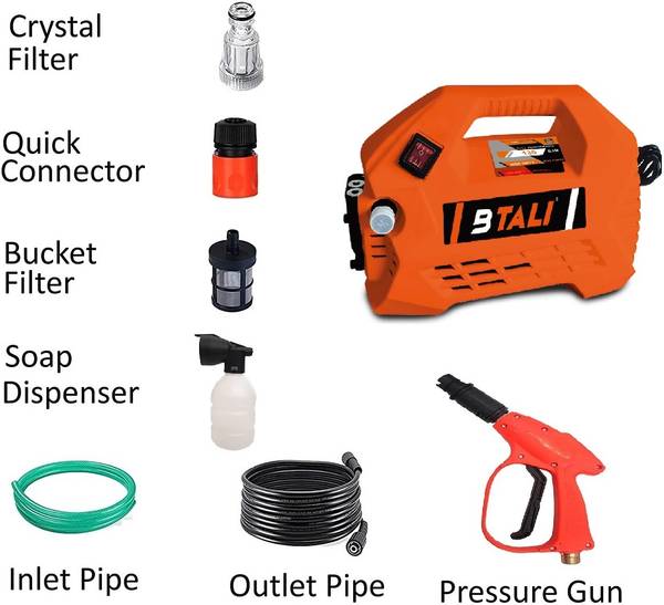 BTALI High Pressure Washer 1600 Watt 130 Bar With Hydraulic Outlet