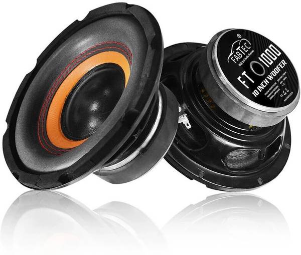 FABTEC 10 Inch woofer 250W RMS, 4-ohms with 1000W Peak Power 4 Layer Copper Coil For Car 90DB Bass Audio (1.5 Voice Coil & 120x25 MM Magnet) Car Audio...