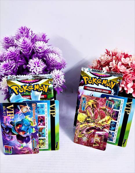 Thrifx Pokemon FIRST EVER VIP Cards Vmax Vstar Gx ATM Credit/Debit Cards (Pack of 2)