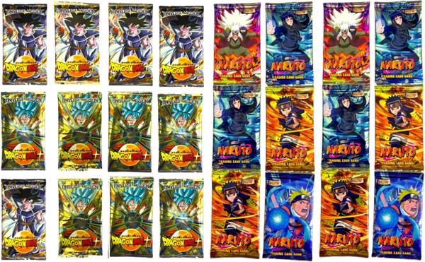 WOYR 24PC (192 Cards) Dragon Ball Super Cards and Naruto Itachi Sasuke Playing Cards