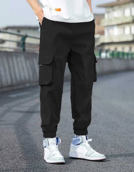 ERENCHINO Regular Fit Men Black Trousers