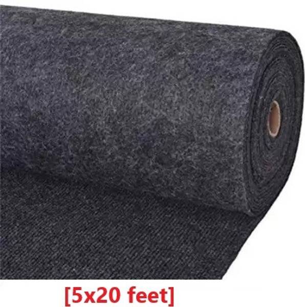 Acarpet Black, Grey Synthetic Carpet
