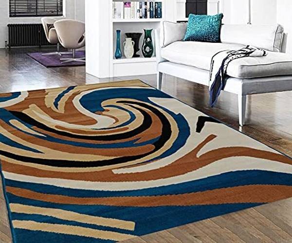 BhCarpet Multicolor, Blue Acrylic Carpet