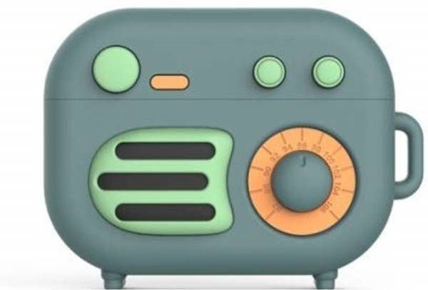 KHR Back Cover for Apple Airpods Pro Shock-Absorbing Case with Ring Keychain