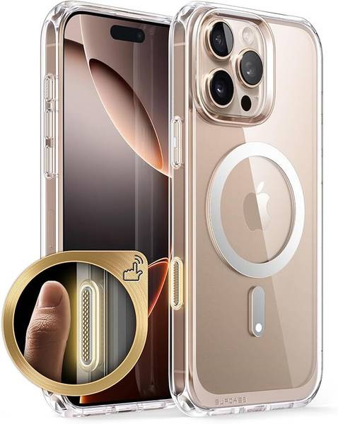 MagicalTech Back Cover for Apple iPhone 16 Pro MAX ( Black Titanium ,Transparent, Magsafe , Silicon, Pack of: 1)