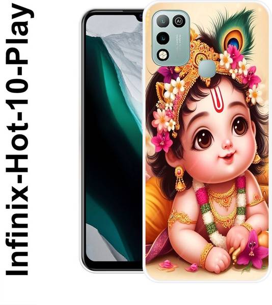 Indus Back Cover for Infinix Hot 10 Play, Little, Krishna, Kanhaiya, Cartoon