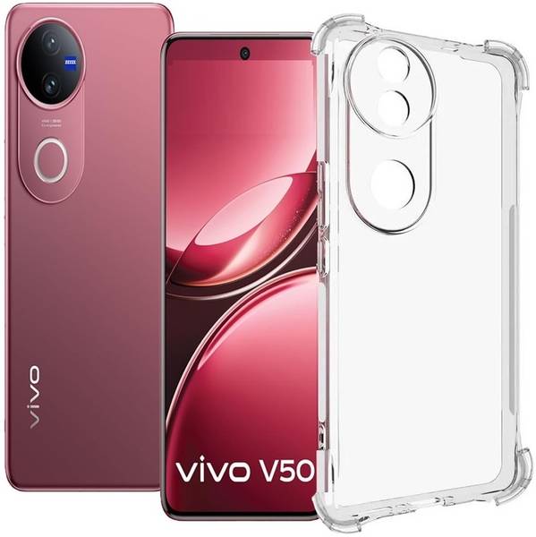 Luxury Shield Back Cover for Vivo V50 5G, Soft Bumper Anti Scratch