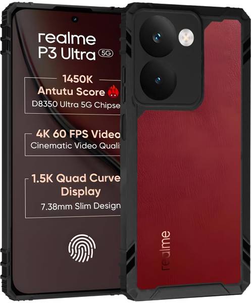 KIVANO LUXE Back Cover for Realme P3 Ultra 5G |Transparent Case | 360 Protection | Non-Yellowing PC + TPU