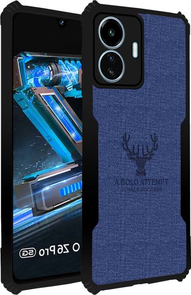 Qyist Back Cover for IQOO Z6 Pro 5G |Vegan PU Leather |Deer Case| Camera Lens Protection
