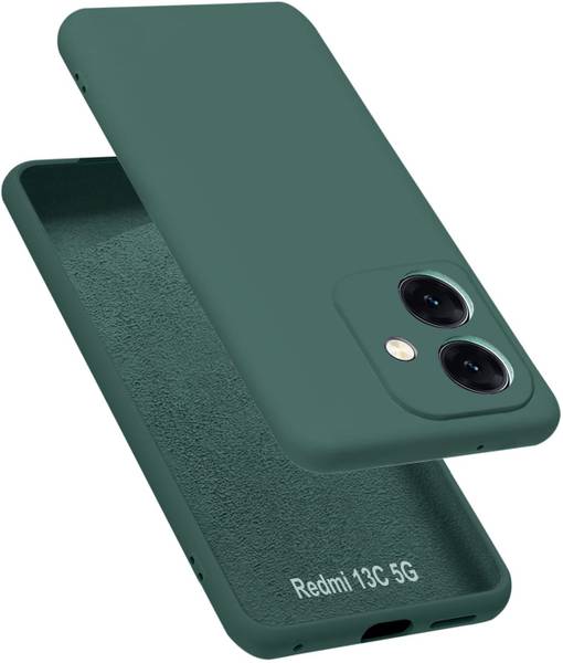 VAPRIF Back Cover for Redmi 13C 5G, Poco C65 5G, Matte Rubberized Soft Silicone Protective Cloth Inside