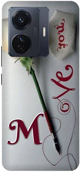 DIKRO Back Cover for vivo T1 Pro 5G, V2151, M, NAME, LETTER, ALPHABET, LOVE