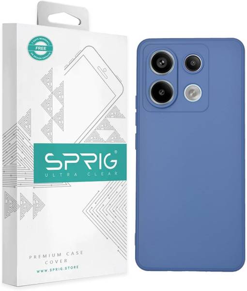 Sprig Back Cover for Sprig TPU Matte Back Cover for POCO X6 5G, Poco X6 5G (Blue, Flexible Case, Pack of: 1)