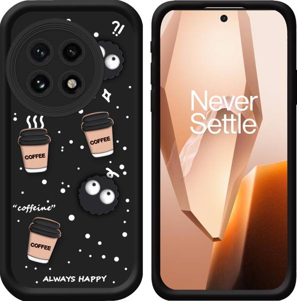 TRIESTER Back Cover for 3D Cute Coffee & Cartoon Design Soft Back Cover for OnePlus13R