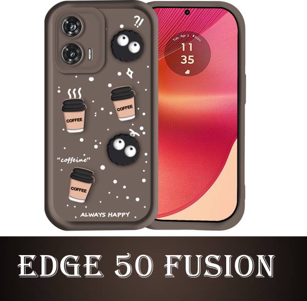 Rance Back Cover for Moto Edge 50 Fusion 5G|Cute Fun Cartoon 3D Ball Coffee Silicone Case | Body Protection|