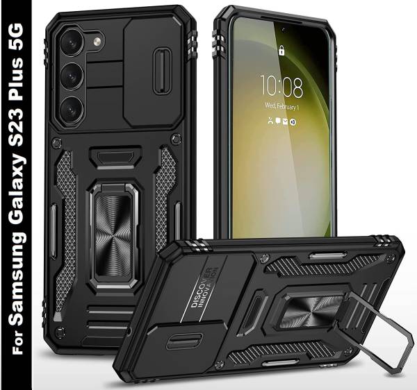 Moshking Back Cover for Samsung Galaxy S23 Plus 5G Slide Camera Case | Heavy Duty Military Grade 360 Protection