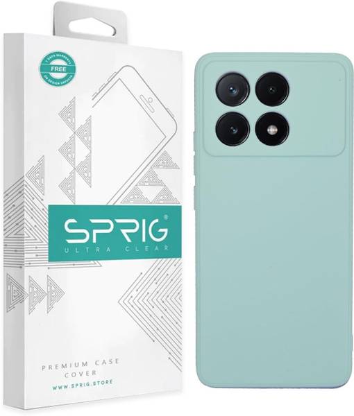 Sprig Back Cover for Sprig TPU Matte Back Cover for POCO X6 PRO (Light Green, Flexible Case, Pack of: 1)