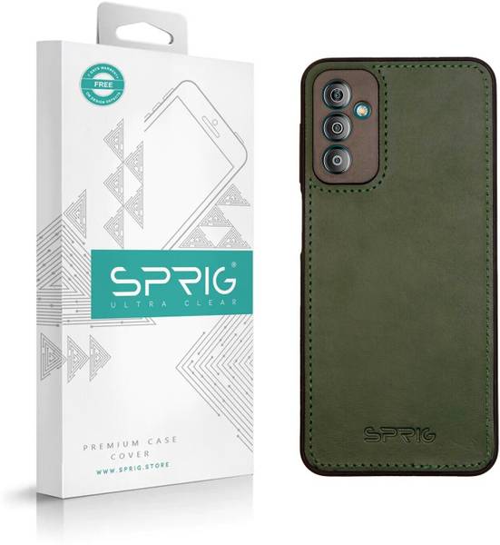 Sprig Back Cover for Sprig Matte Leather Back Cover for Samsung Galaxy A34 5G (Green, Matte Finish, Pack of: 1)