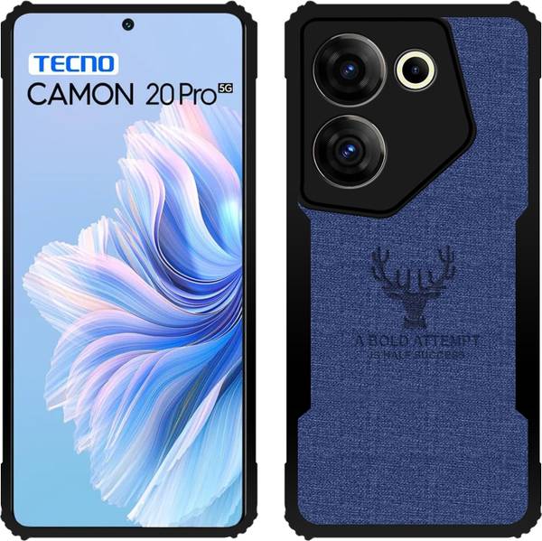 Roxel Back Cover for Tecno Camon 20 Pro 5G |Vegan PU Leather |Deer Case| Camera Lens Protection