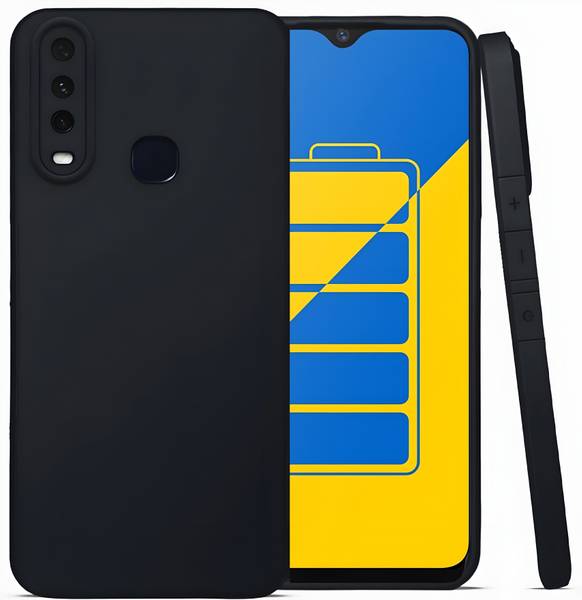 COST TO COST Back Cover for Vivo Y12, Vivo Y15, Vivo Y17, Vivo U10, Black Cover