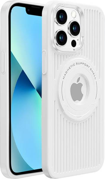 Coverskart Back Cover for Apple iPhone 15 Pro Max, Heat Disspatation Armor Metal Magnetic Charging Stand